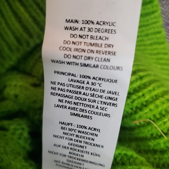 Boo Hoo Lime Green Open Knit Collared Sweater New - Picture 7 of 7
